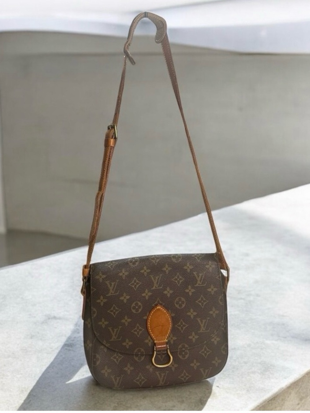 Louis Vuitton St Cloud Shoulder Bag Brown Tan